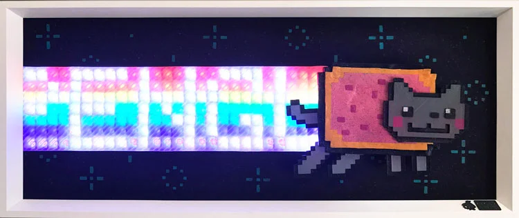 "Nyan Cat" (animatronic robot w/ programmable light shows) by Pengu Labs