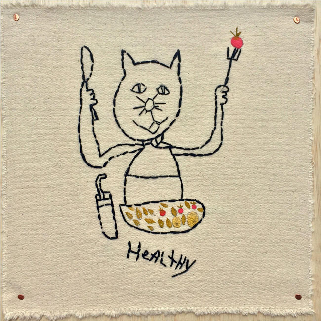 "Healthy Habit Kitty Cat" by Elisa Jerugim (of L.A. Goal)