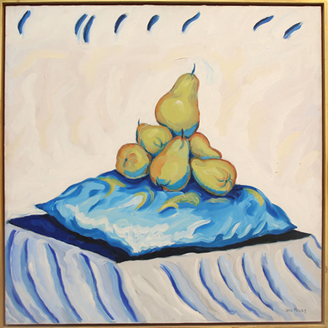 "Pears on Pillow" by Lena Moross