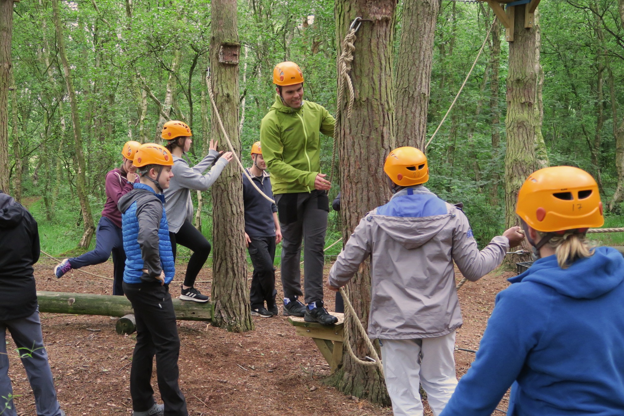 Team building event with adults