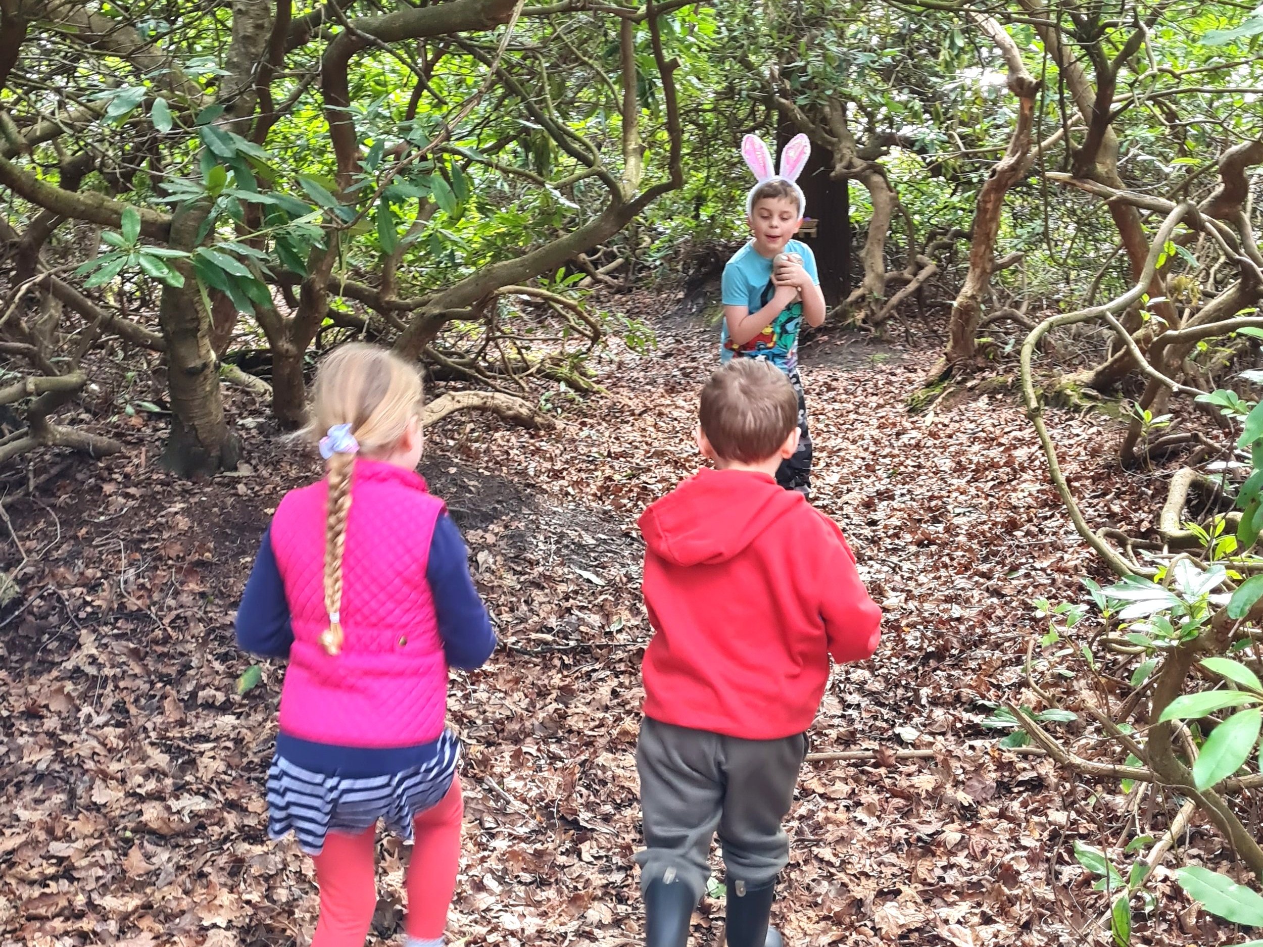 Children finding the eggs