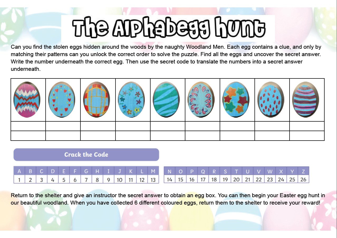 Activity sheet for Easter Egg Hunt