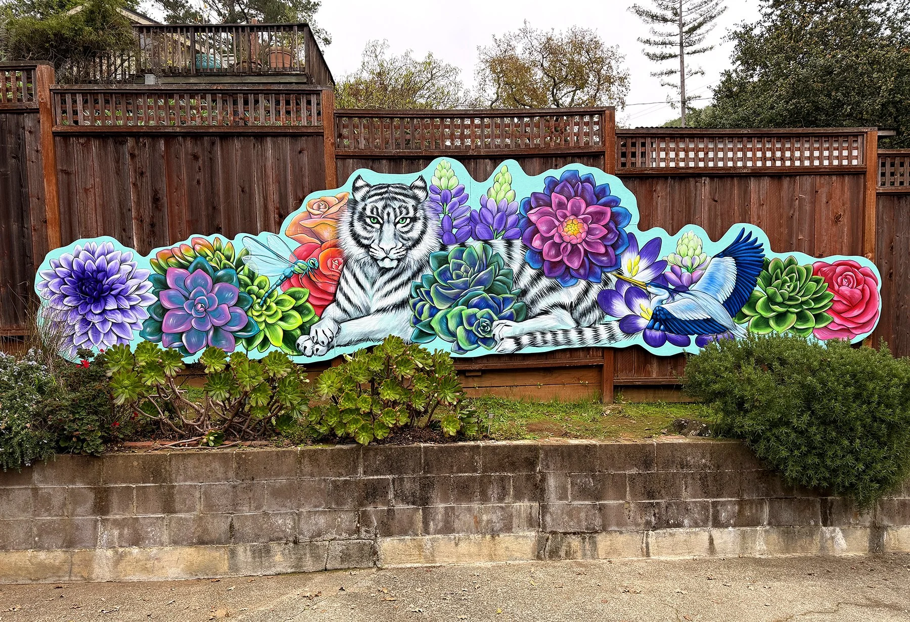 Custom Cut Out Garden Mural, Novato, CA