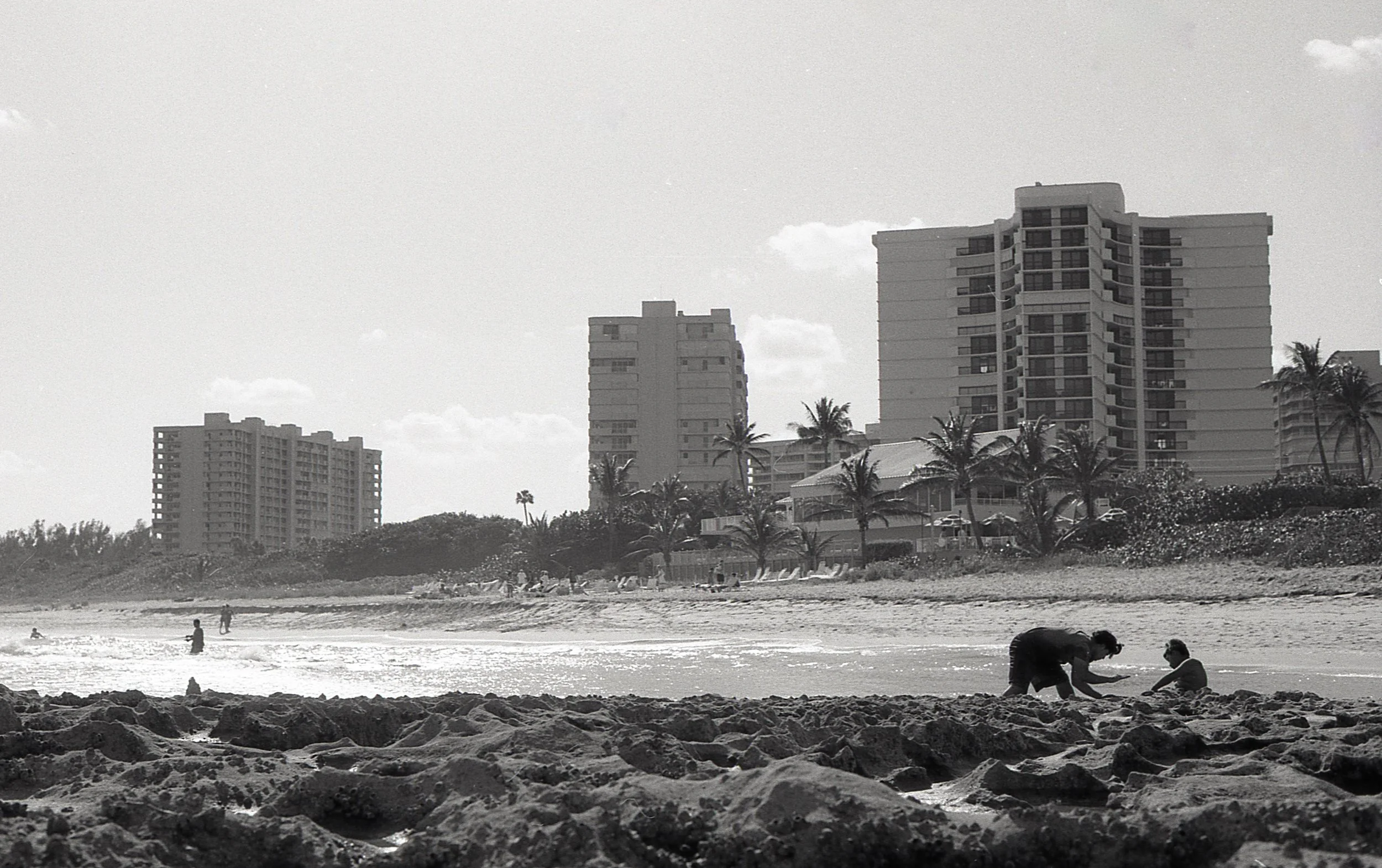 Playing in the sand in Boca Raton, FL. Fall 2016. (T-Max 100)