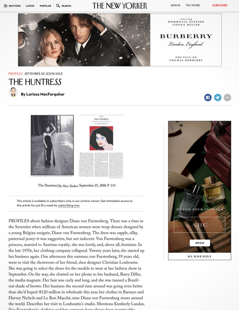 The New Yorker: Profiles: The Huntress (Copy)