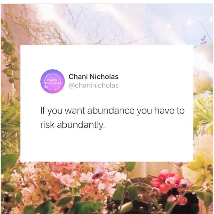 FROM THE GRAM: Risk Abundantly