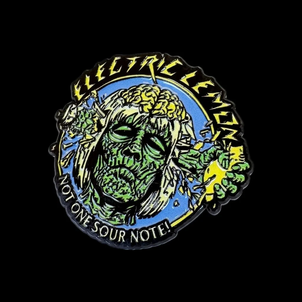 No Sour Notes Electric Lemon Pin ¾ View.jpg