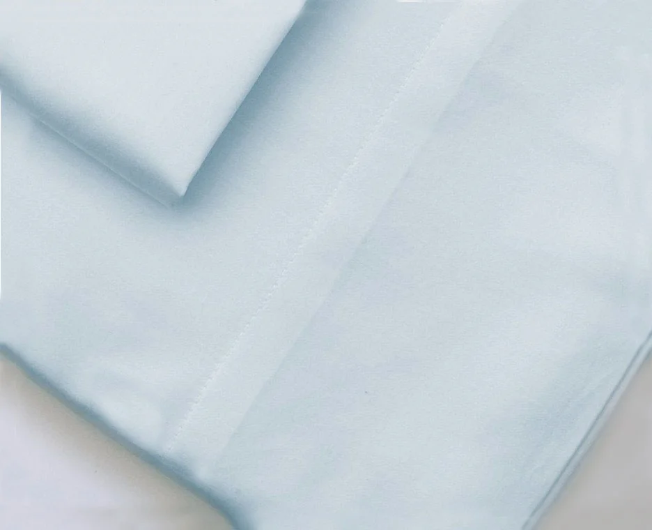 ORGANIC SHEETS. NON PLEATED DESIGN FROM SOL ORGANICS. THESE SHEETS COME IN A SELECTION OF 6 COLORS: White, Blue, Ivory, Dove Grey, Sand & Steel-Grey