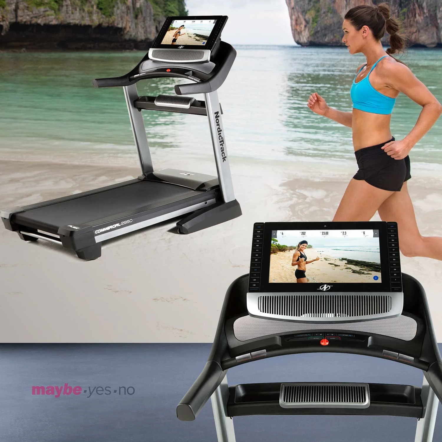 12 MONTHS OF iFIT COACH IS INCLUDED WITH THE COMMERCIAL 2950 TREADMILL. A $468 VALUE FOR ONE YEAR OF LIVE STUDIO CLASSES STREAMED TO THE WIDE 22 INCH TOUCHSCREEN DISPLAY