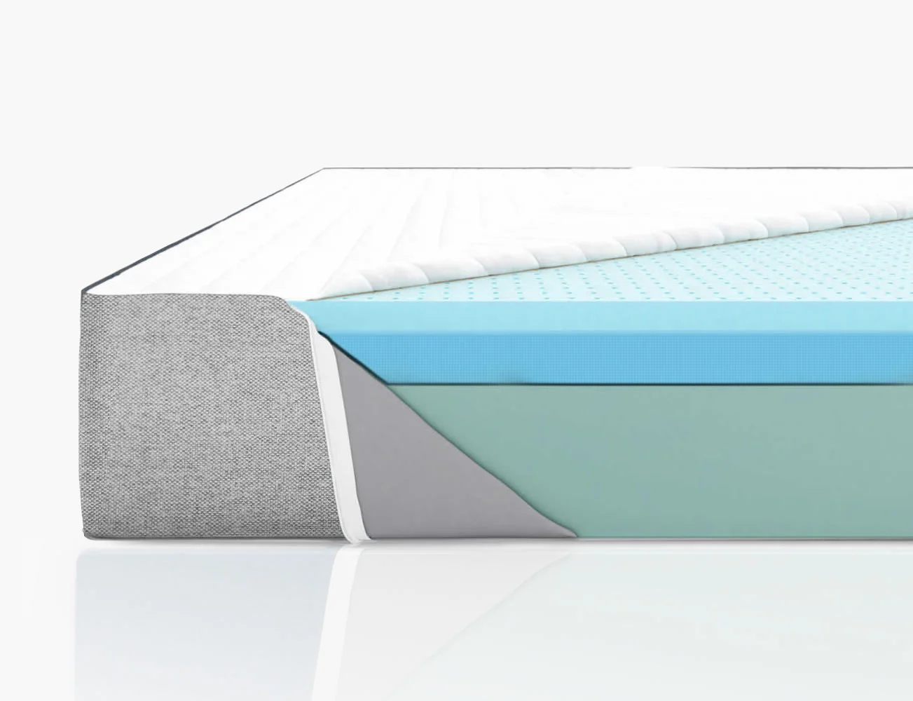 FIN Mattress is comprised of a latex+gel memory foam layer combination. The FIN 10 uses only high-grade foam sourced in the USA. The FIN10 stays cool with temperature neutral gel memory foam.