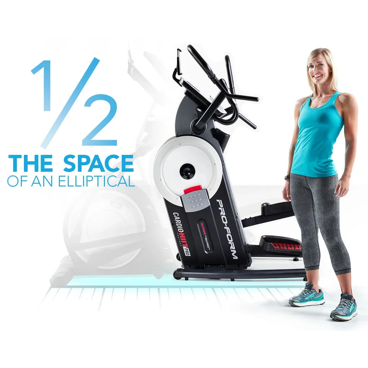 Proform HIIT Trainer Pro takes up half the space of an elliptical