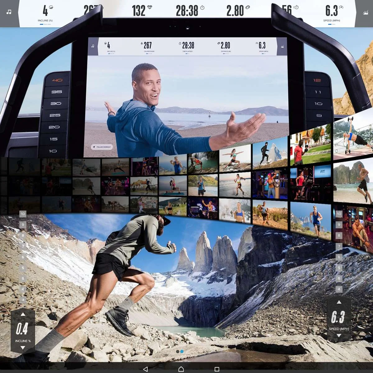 Enjoy interactive iFit classes on a wide 32 inch screen
