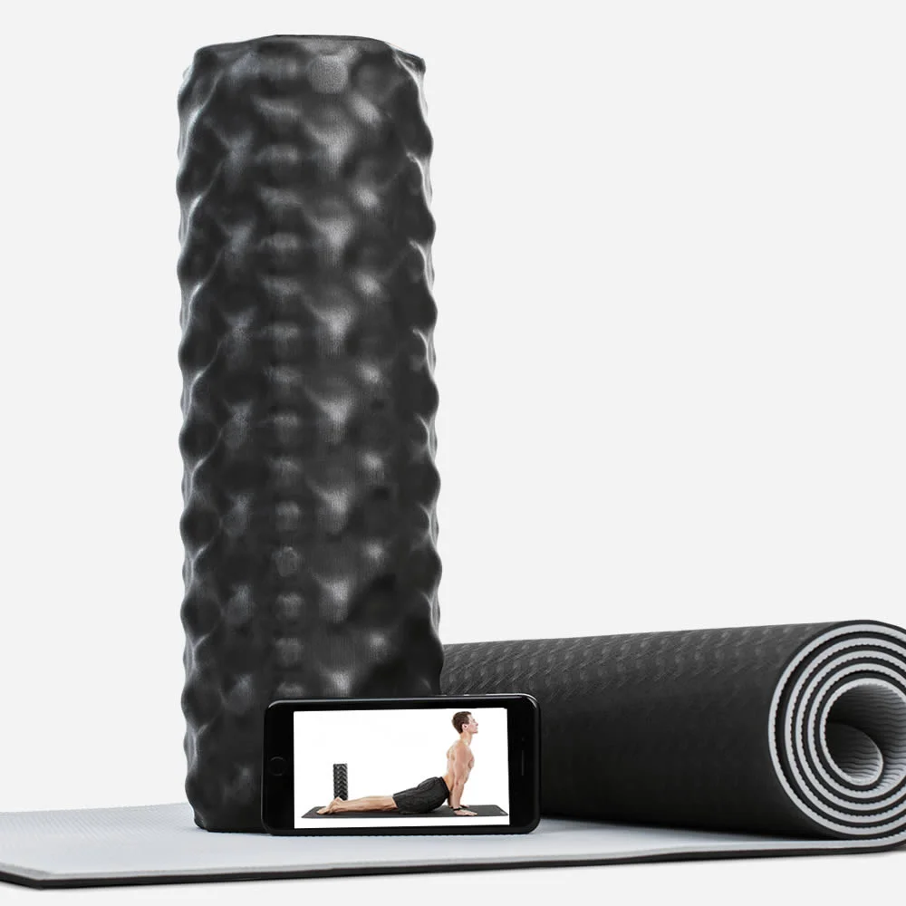 Black Textured Roller with mat