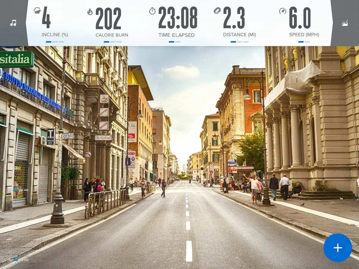Run the world with i Fit interactive training and Google Maps on a Nordictrack commercial 1750
