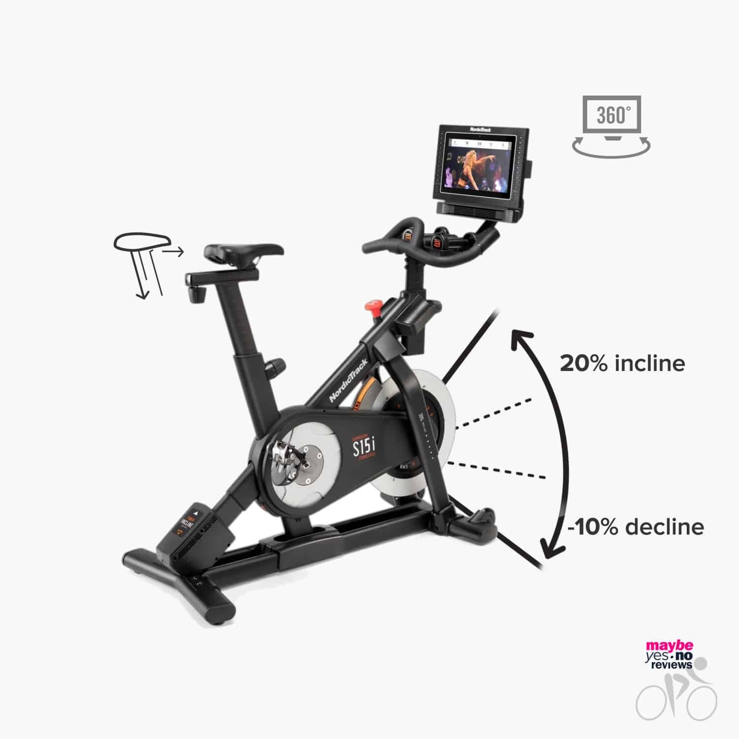 Nordictrack S10i and S15i Studio Cycle Features