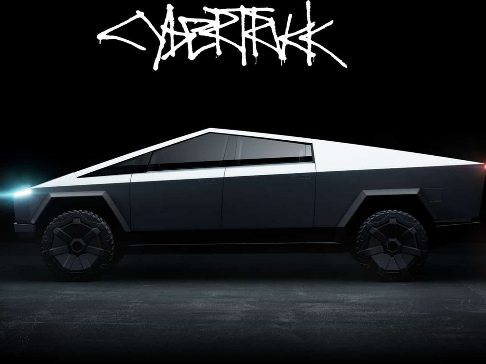 Tesla Cybertruck futuristic design