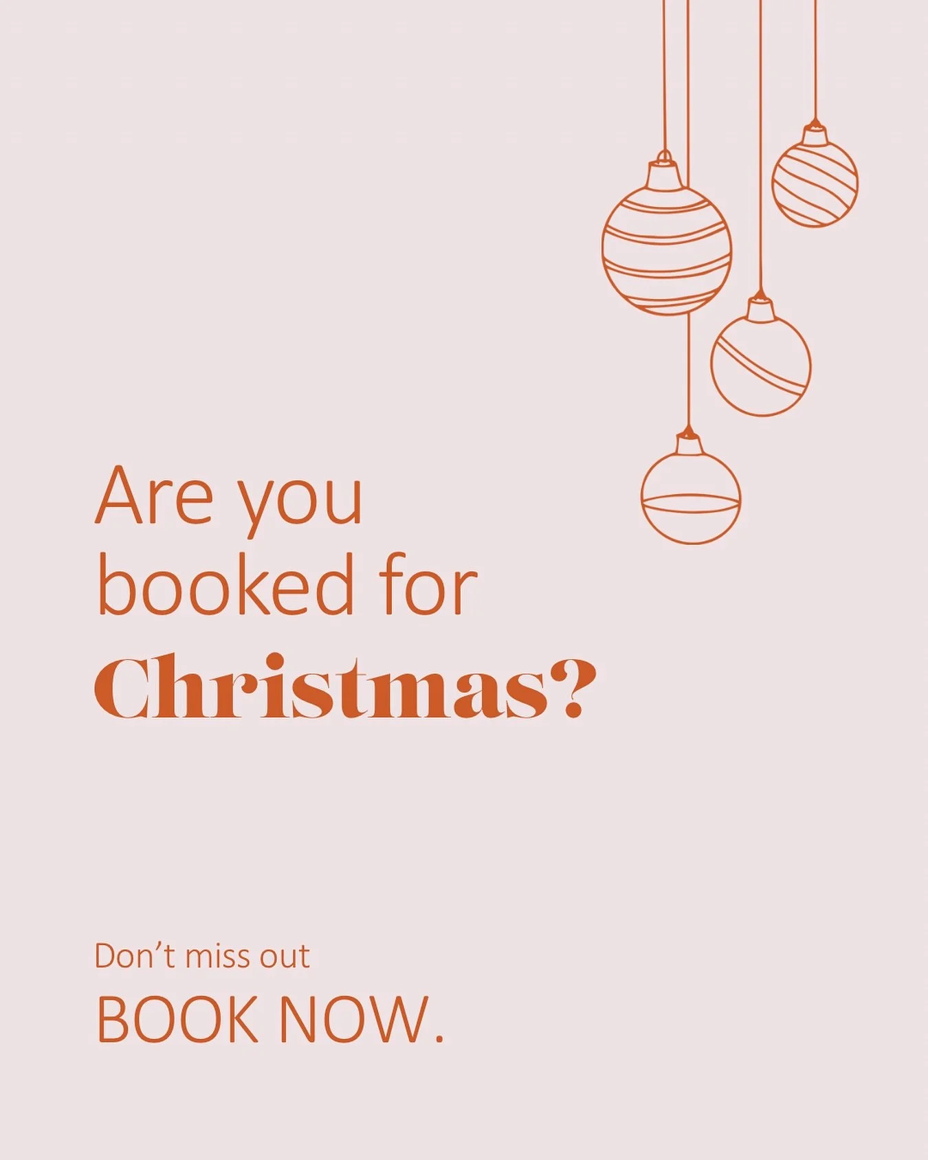 Yep&hellip; we&rsquo;re already thinking about it. Have you booked your Christmas appointment yet? 🎄
Our chairs are starting to fill up as everyone locks in their pre-festive season freshen up.

Don&rsquo;t miss out on your appointment, now&rsquo;s 