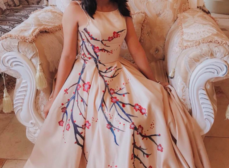 Two Talented Teens Hand Paints Gowns and the Designs are Amazing