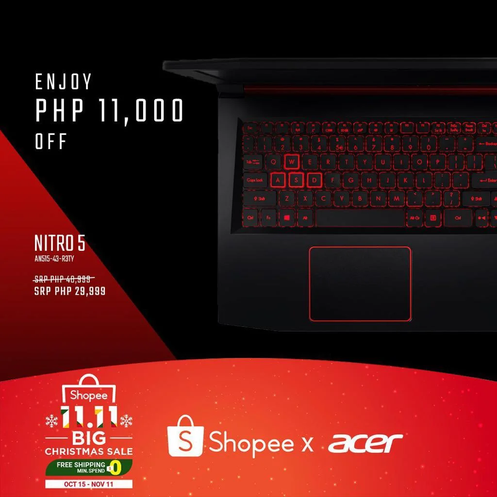  ACER PHILIPPINES JOINS SHOPEE 11.11 BIG CHRISTMAS SALE