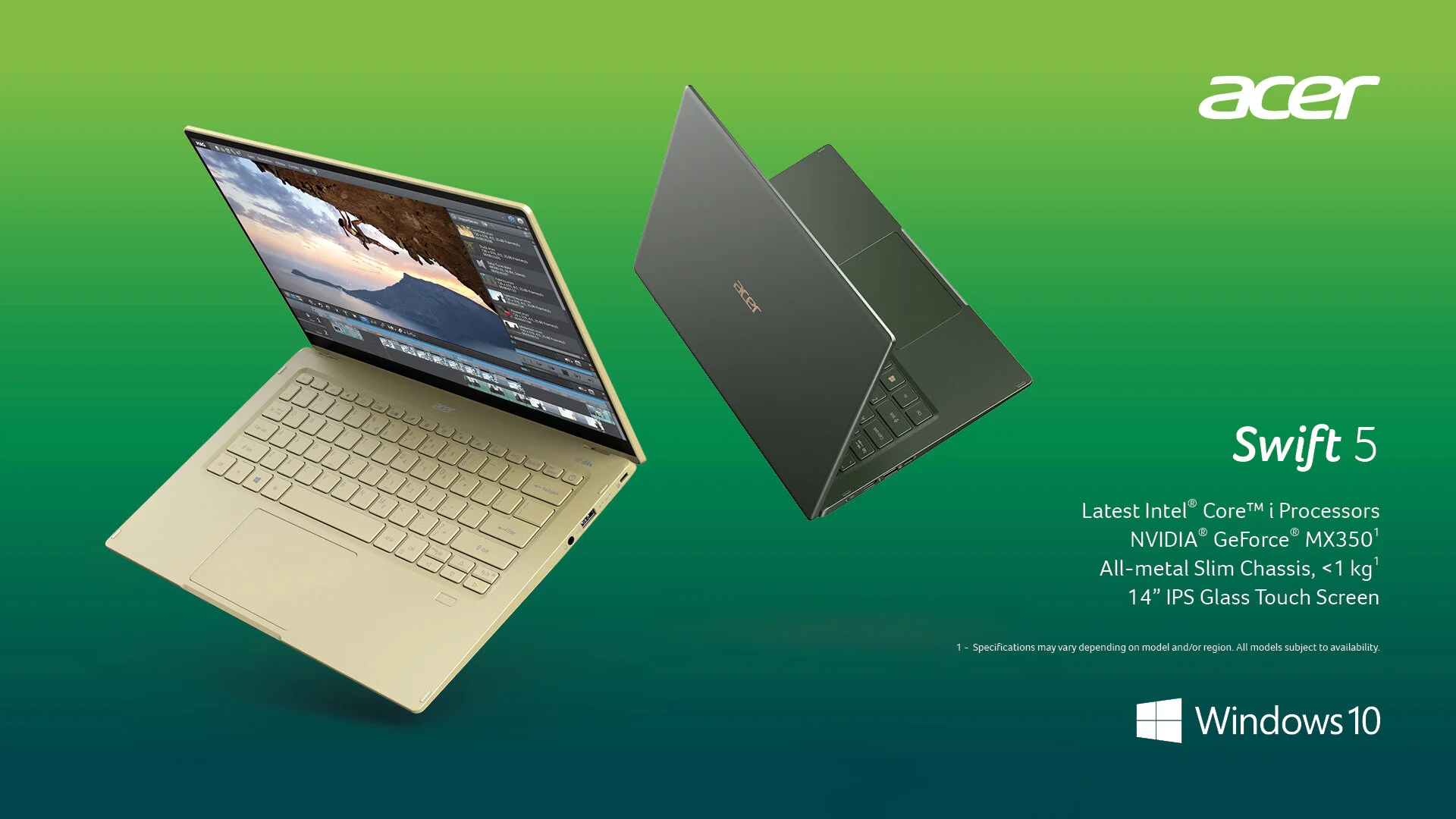 Increase productivity in style with the new Acer Swift 5