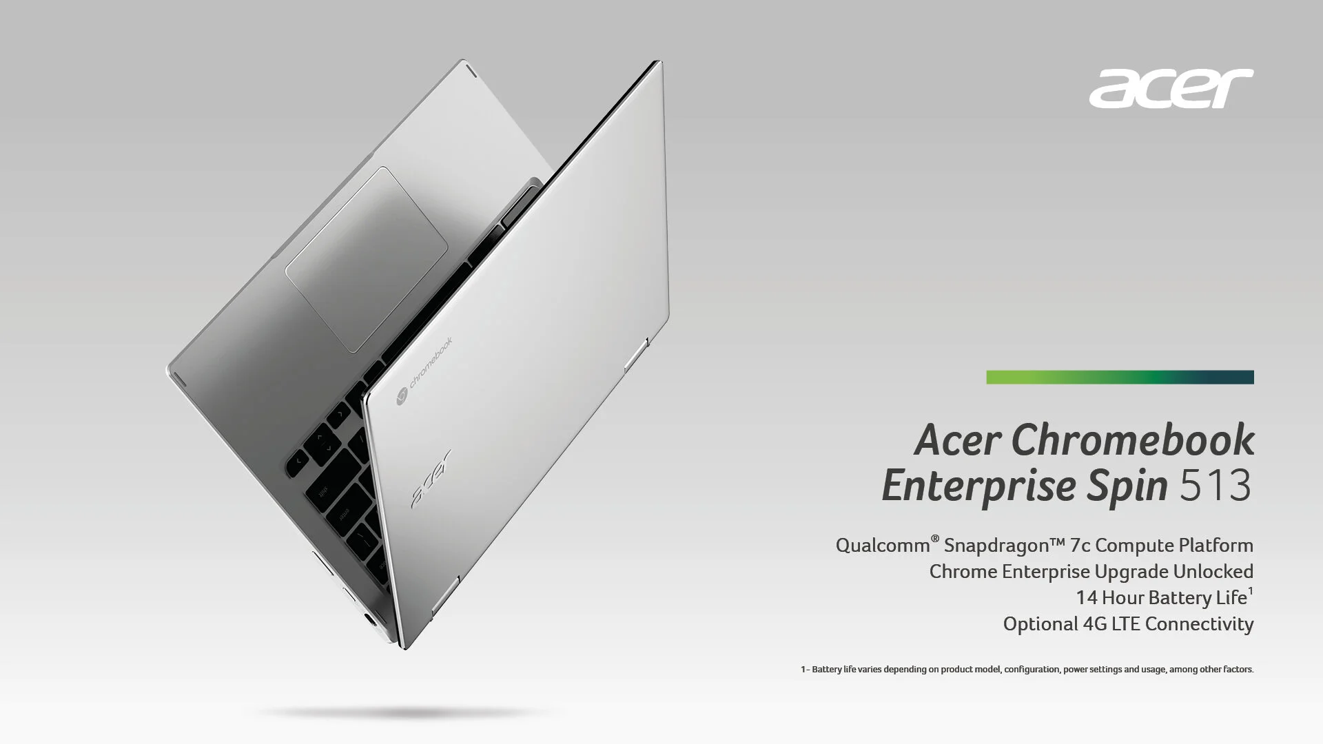 Acer’s First Chromebook With the Qualcomm Snapdragon 7c Compute Platform is Ultraportable, 4G LTE Equipped