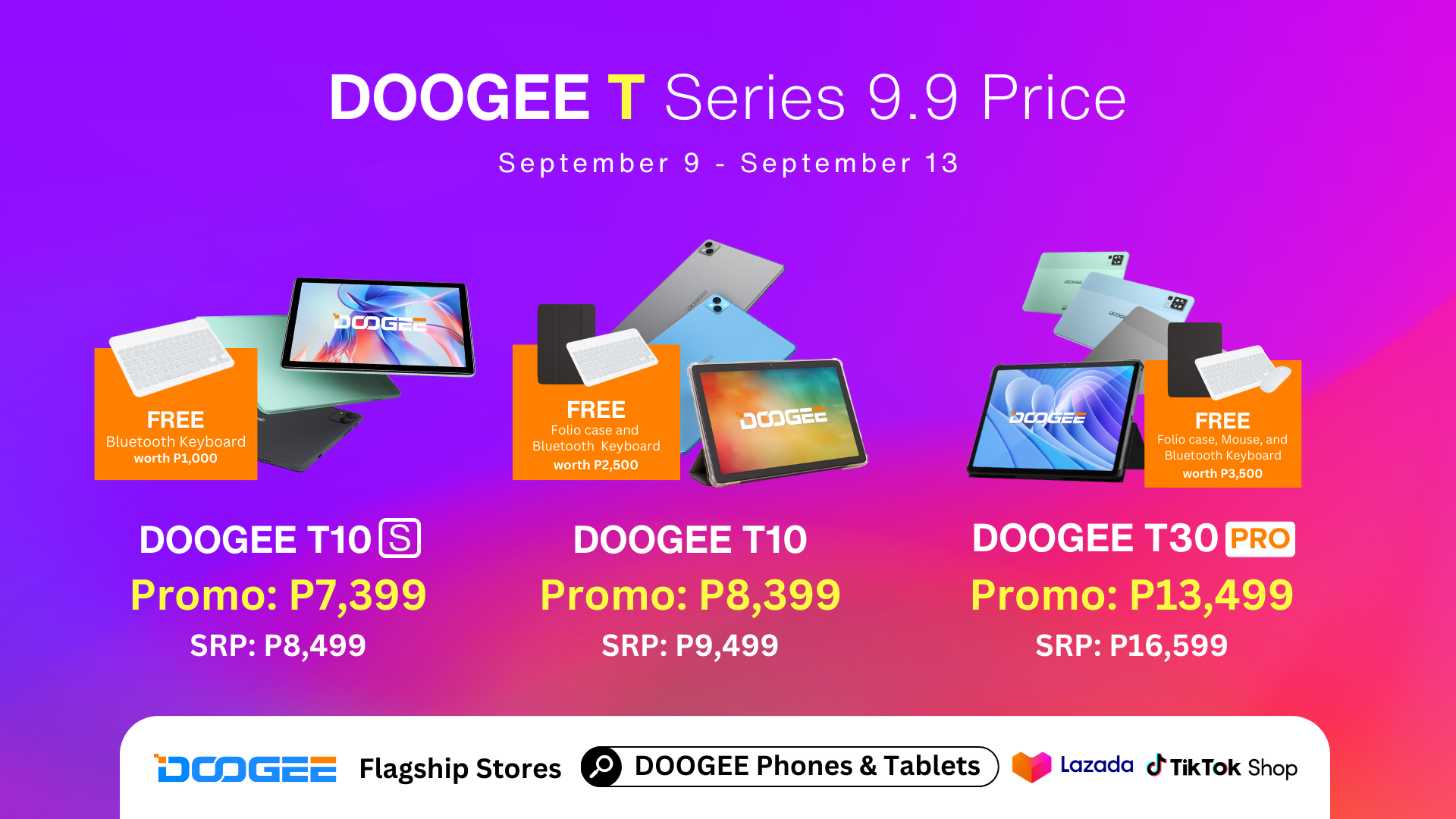 Get Big Discounts On DOOGEE’s T Series Tablets For 9.9