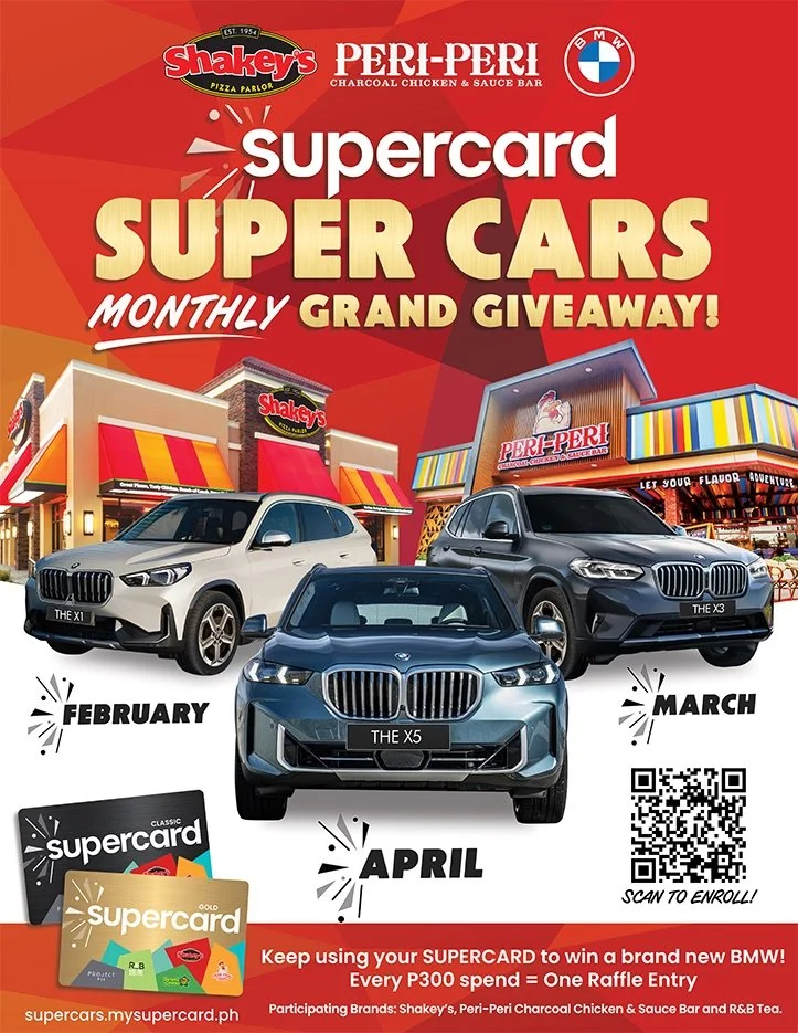 Shakey’s &amp; Peri-Peri Charcoal Chicken To Give Away 3  Brand-new BMW SUVs