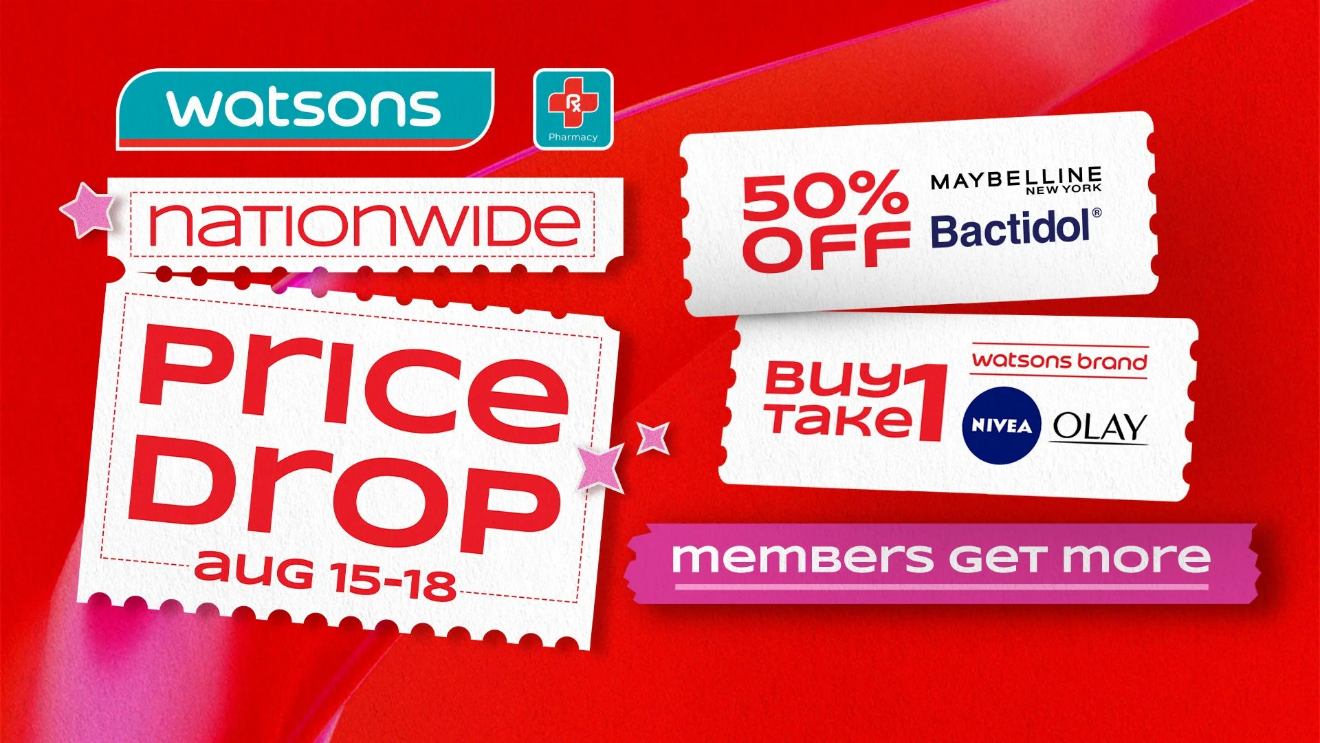 Watsons’ Nationwide Price Drop From August 15-18 With Up To 50% Off