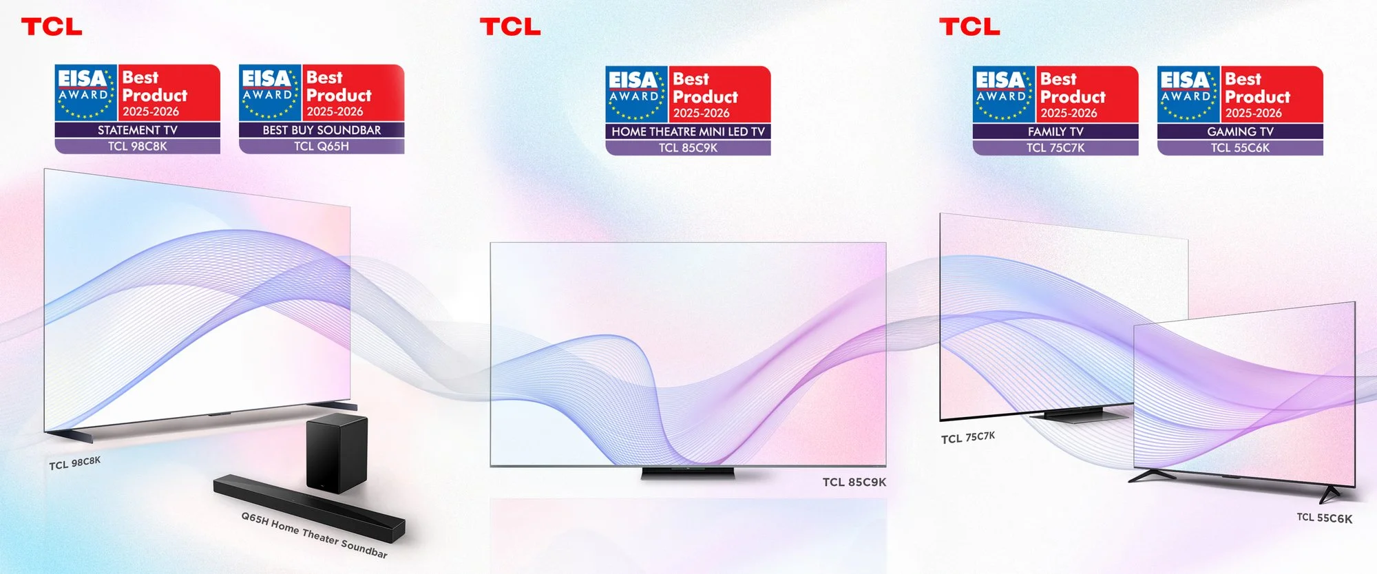 TCL Dominates with 5 EISA Awards, Redefining Excellence in Large-Screen &amp; QD-Mini LED Tech