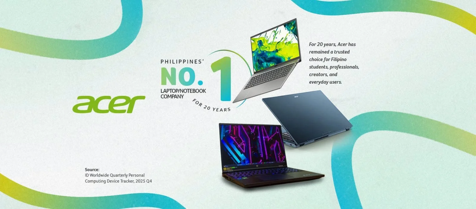 Acer Extends 20-year Leadership as the Philippines' #1 Laptop Brand in 2026