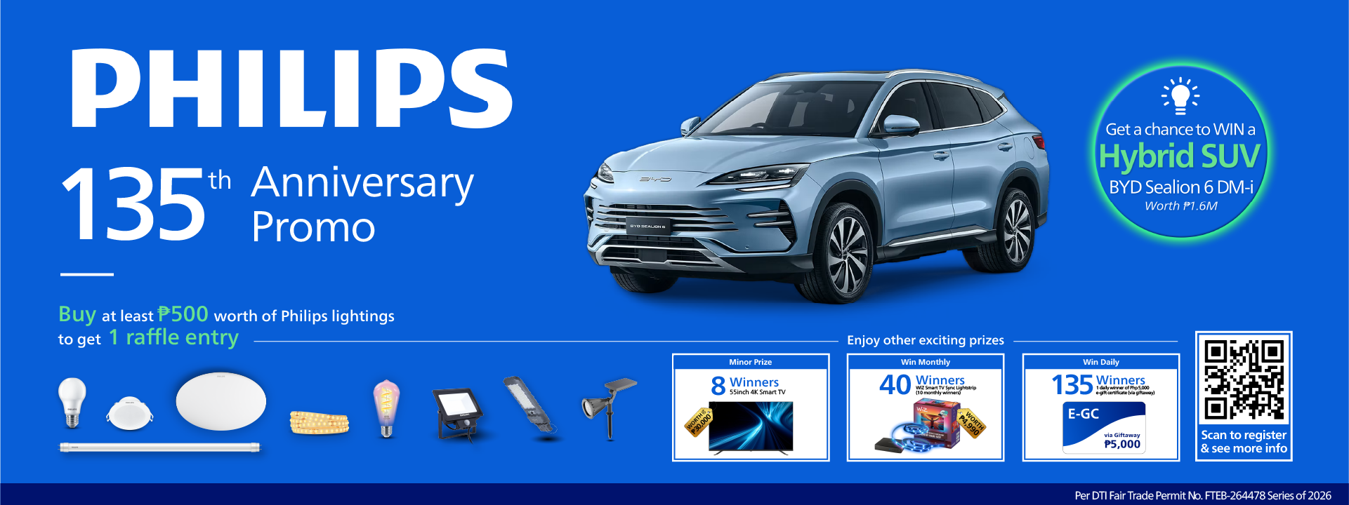 Philips Celebrates 135 Years of Lighting Excellence; Get a Chance to Win a Php1.6-million Hybrid SUV