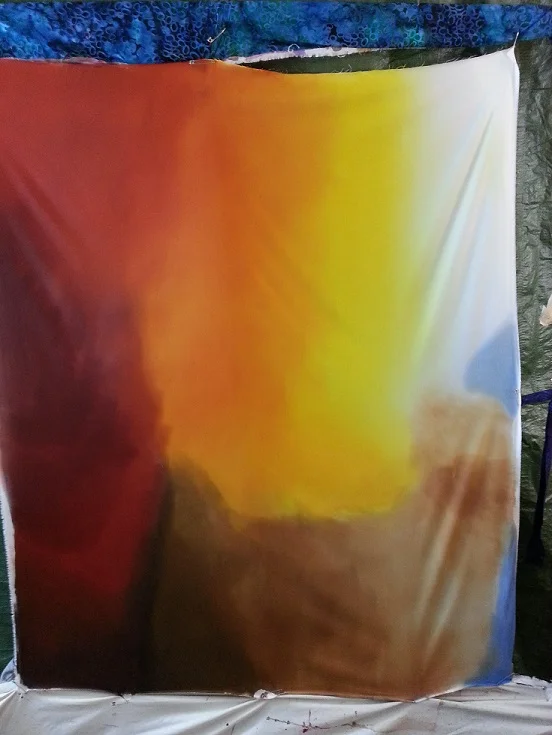 Fabric prepared for "Angel's Share" (Series: Bourbon Diamonds)
