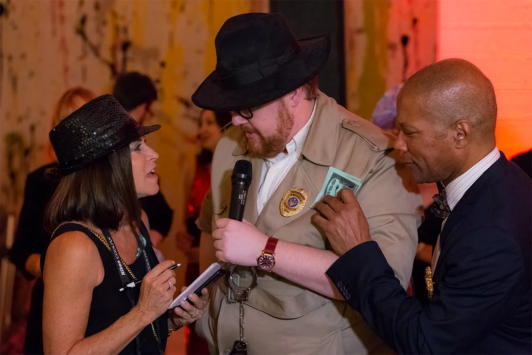 Tim Cree | Creepwalk Media ABOVE: Iris Dankner aka "Gabby Gossip" | "The Detective" | Rio Hamilton aka "Dusty Sandman"