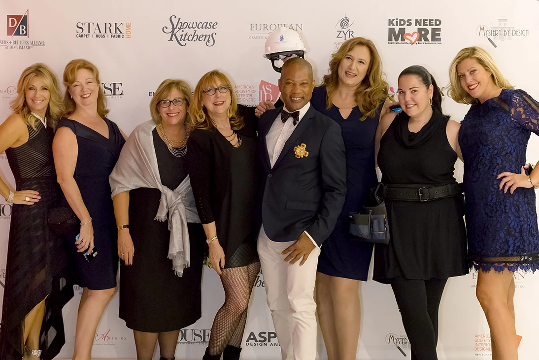 Tim Cree | Creepwalk Media ABOVE: Marlaina Teich aka "Sally Forth" | Ellen Baker aka"Jessica Flesher | D+ BA of LI Chair, Karen Arpino | Robin Baron aka "Barb E. Dahl" | Rio Hamilton | Irena Skoda | Barbara Viteri (Me) aka "Allie Bye" | Stark Carpet Showroom Manager, Nicole Passman