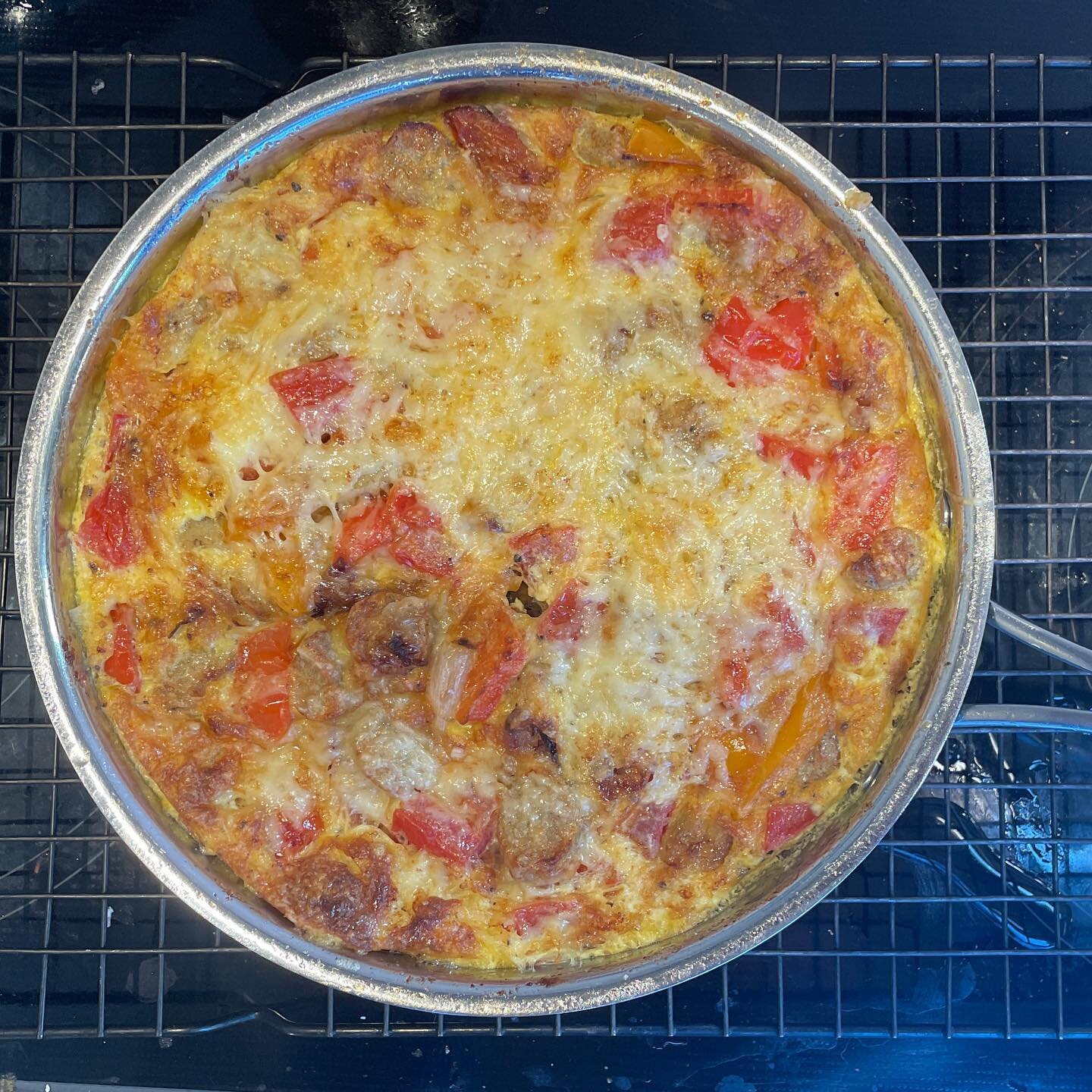 Sausage &amp; veggie Frittata #breakfast #frittata