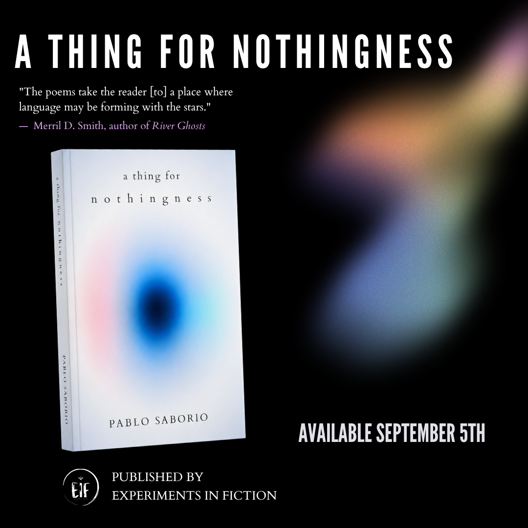 A Thing for Nothingness Poetry Book Pablo Saborío