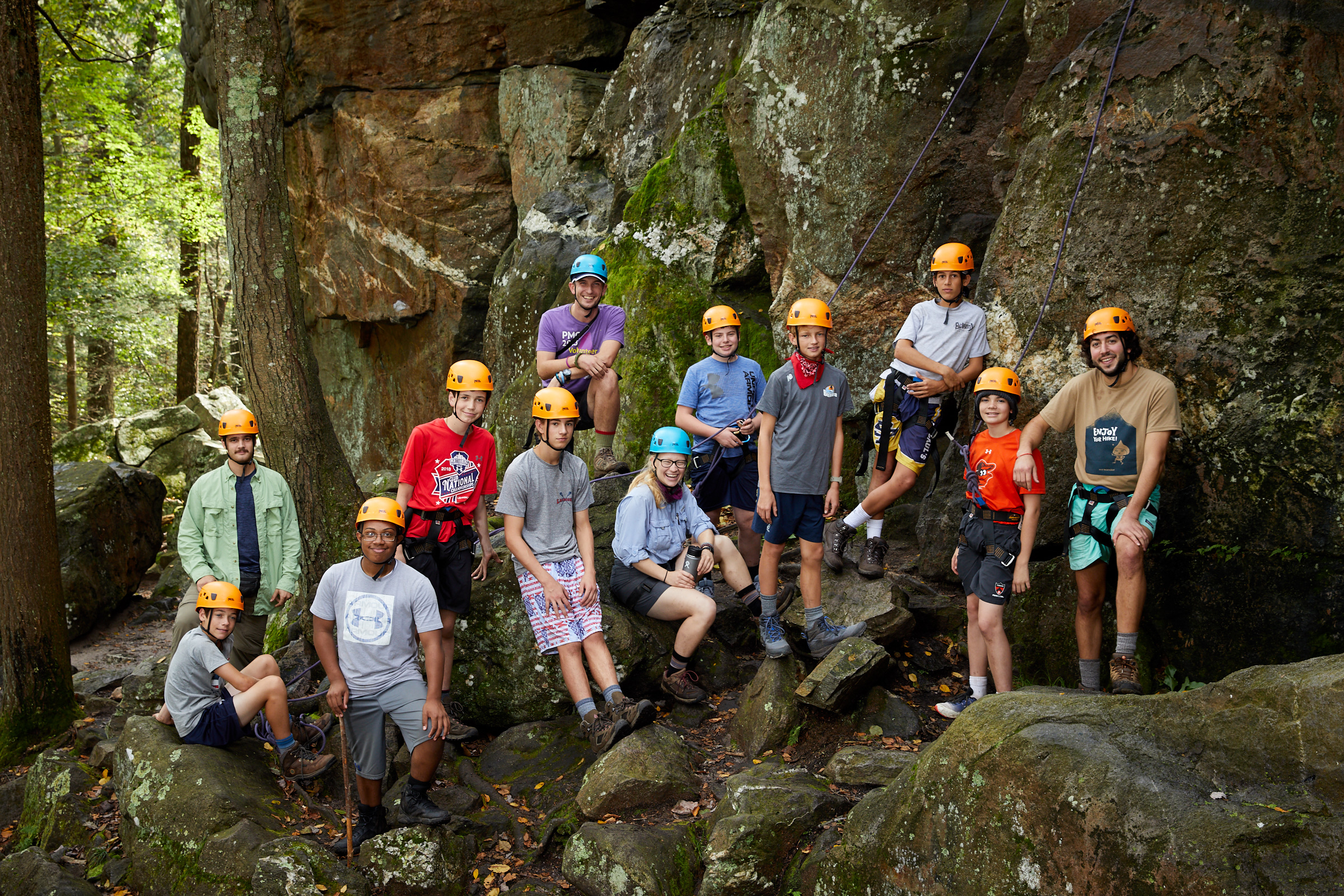  St. Paul School at Outward Bound course at Shaffer Rock, Michaux State Park, PA. [image © Matthew Rakola] 