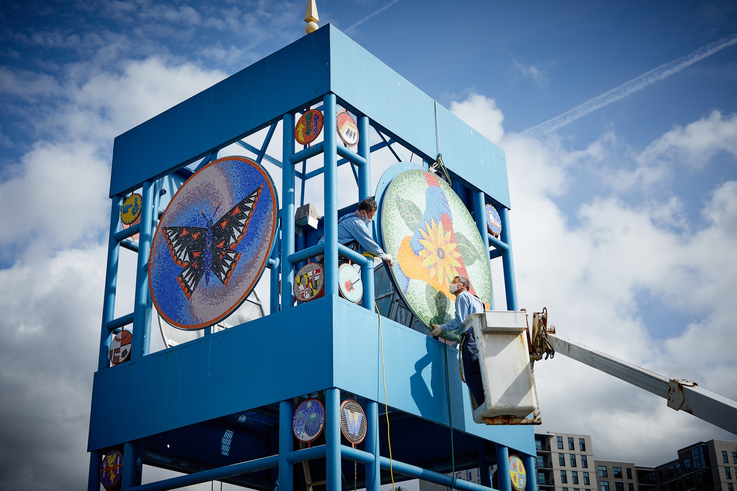  Wheaton Clock Tower Restoration, 10/19/20. Image copyright Matthew Rakola. Use only with written contract.© Matthew Rakola 
