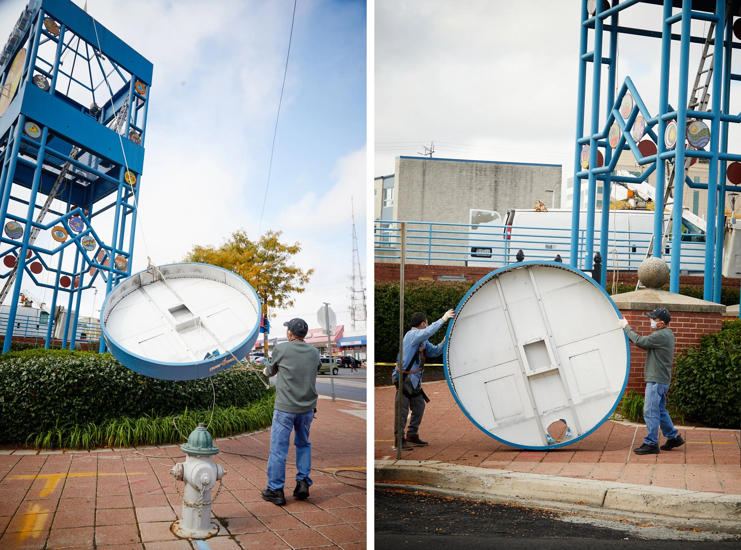  Wheaton Clock Tower Restoration, 10/19/20. Image copyright Matthew Rakola. Use only with written contract.© Matthew Rakola 