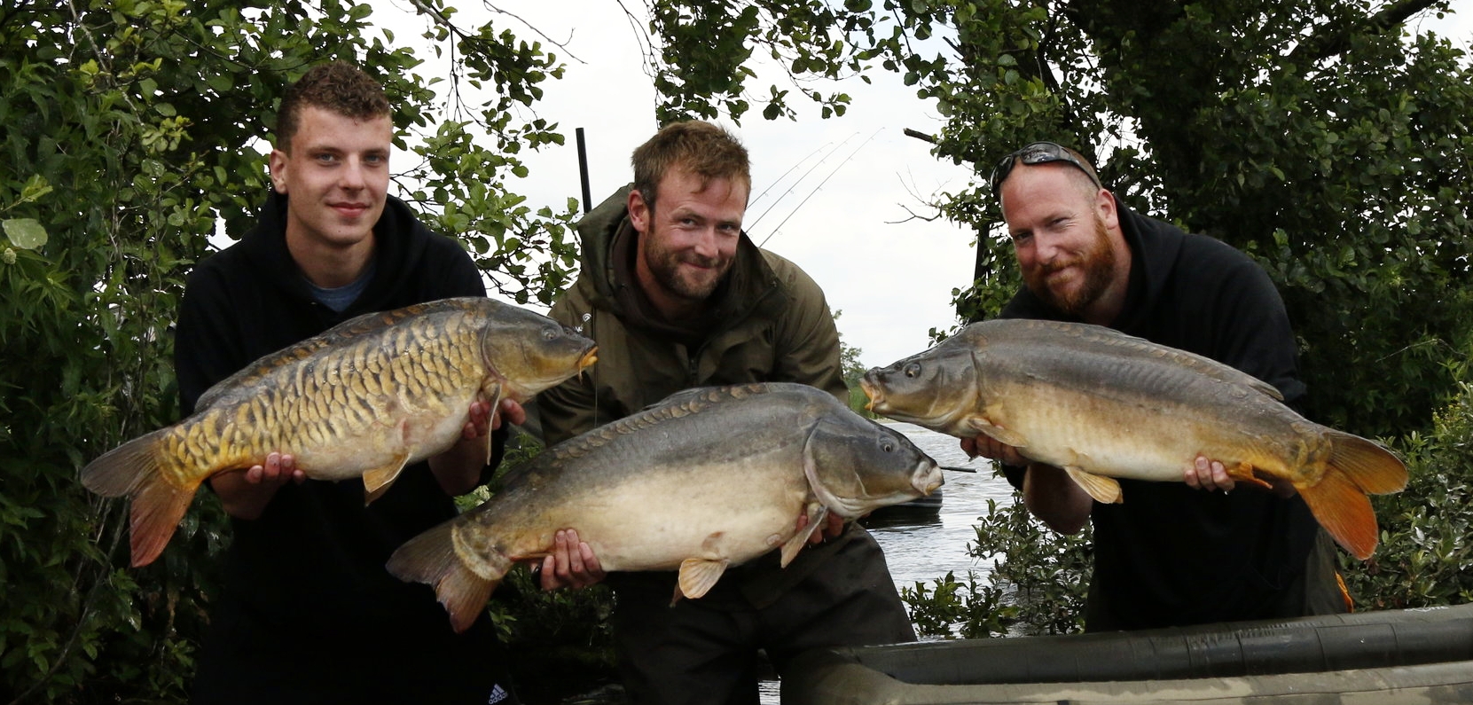 Three musketeers with an impressive brace of mirrors.