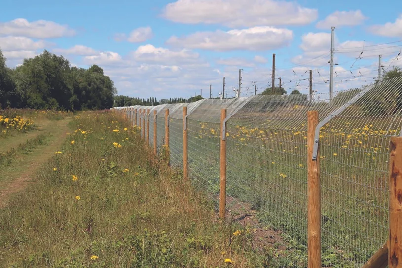 The all-important otter fence that protects the Big Pit.