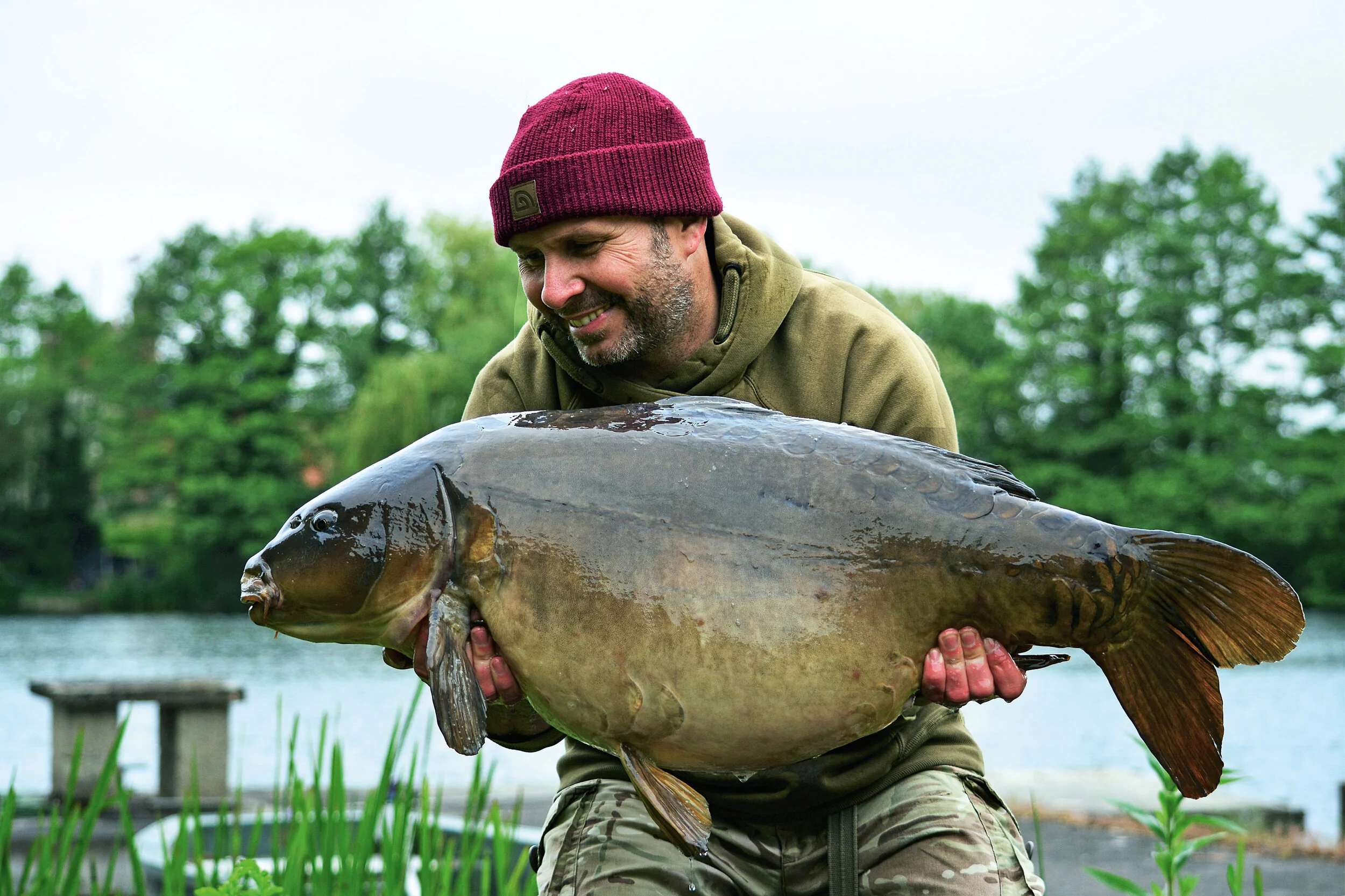 A superb 40-pounder caught on Dave’s Chod Rig following a sighting in a similar situation to the one he described