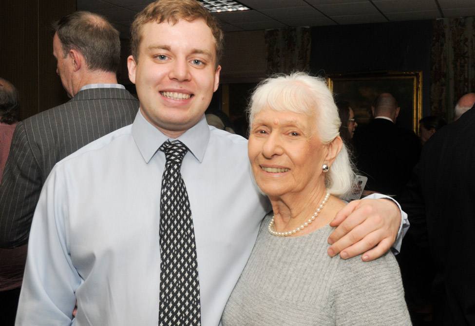   Resident Anita Kreiss with her grandson Jonathan Booth visiting from London.  