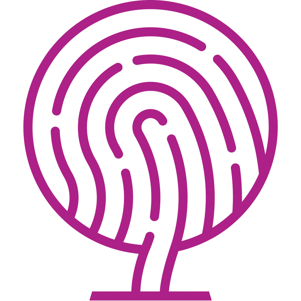 Amos Beech 'fingerprint beech tree' logo