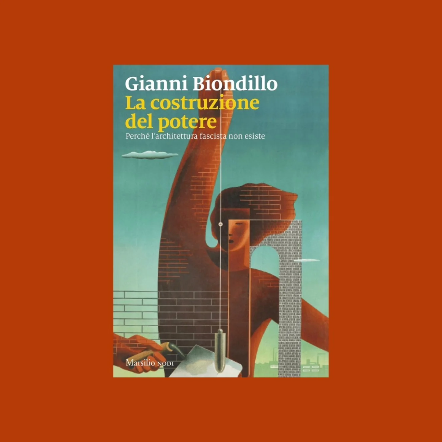 &laquo;Quando uno storico del tempo che verr&agrave; si accinger&agrave; ad esaminare le manifestazioni artistiche dell&rsquo;epoca nostra, sar&agrave; certamente tormentato.&raquo; Cos&igrave; scriveva Giuseppe Pagano nel 1935. Gianni Biondillo, arc