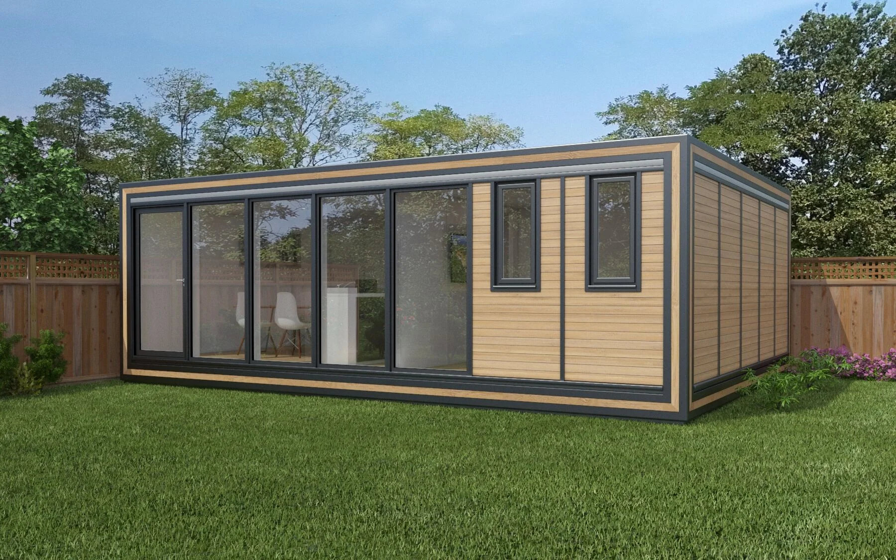 ZEDBOX 750 (7 x 5) Internal Size: 7472 x 5330 External Size: 7942 x 6358 Bed Options: Single or Double or Two Doubles Kitchen Options: Micro Kitchen or Kitchen Wet Room Options: Yes Portico: No Price: £53,000 Optional Extras Request Zedbox Catalogue