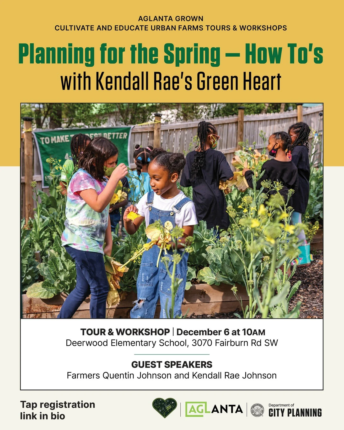 🌱 Last call to grow with us! 

The final Cultivate &amp; Educate FREE Farm Tours &amp; Workshops are this weekend!

Join Farmer Quentin and Farmer Kendall on Dec 6 &amp; 7, 10AM&ndash;12PM at Deerwood Elementary&mdash;don&rsquo;t miss out on these g