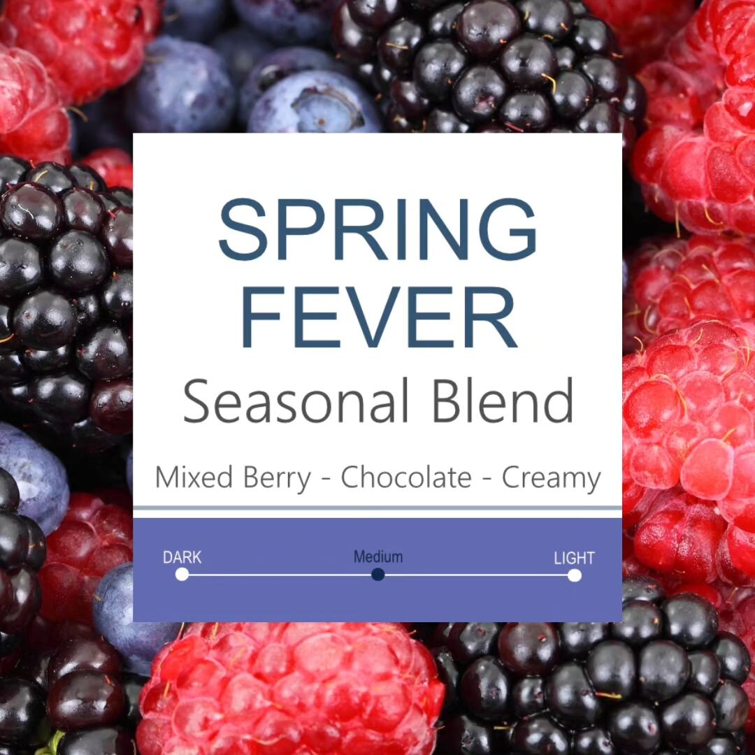 🍒☕️🫐☕️🍓

It's starting to warm up a bit! Perfect timing for us to switch to a fresh new seasonal blend. 

This year's Spring Fever Blend is a knock out! We've created a combination of stellar coffees that results in a sweet, clean, and fruity cup 