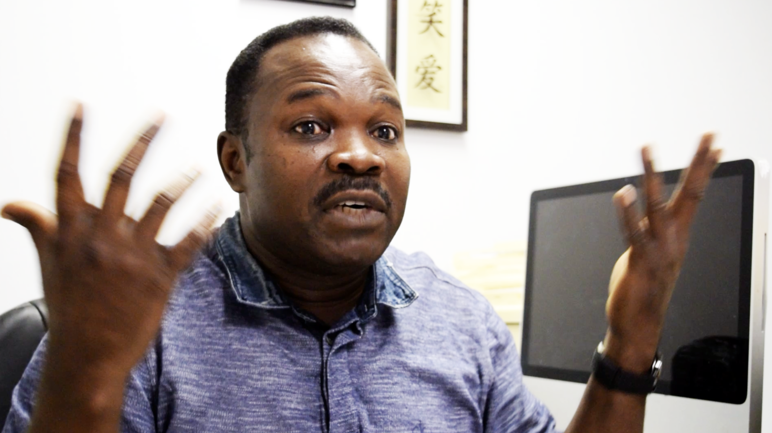 Charles Wiwa fled the Ogonilands after the execution of his relative, Ken Saro-Wiwa, and the persecution of his family. He was one of the plaintiffs in Kiobel v. Royal Dutch Petroleum in the US, as well as a petitioner in the case before the African Commission. 