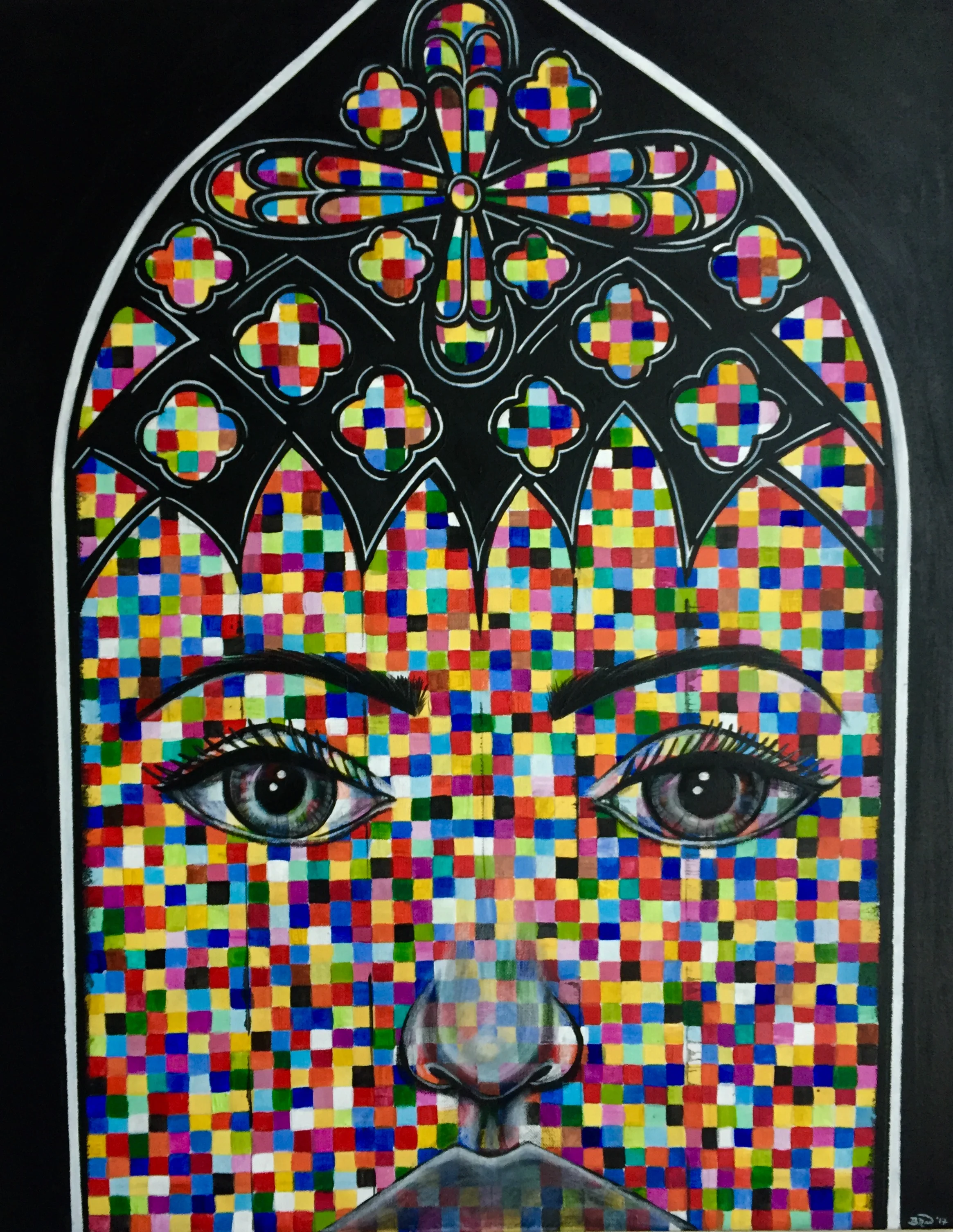 Richter's Muse 2017. Acrylic on canvas. 24 x 30. $600 - SOLD
